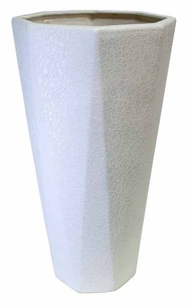 Ваза керамическая Nana ceramics Комета 40 см шелк белый 