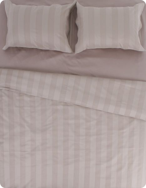 Комплект постельного белья Emboss 2 тауп Sesli Tekstil 