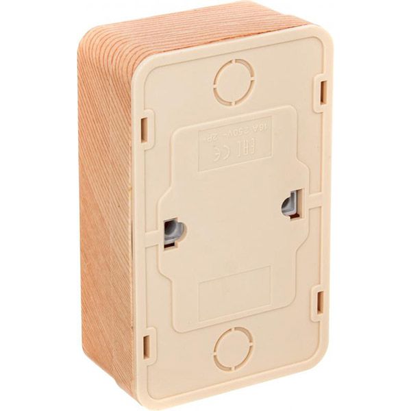 Розетка подвійна із заземленням UP! (Underprice) без шторок сосна BD-SCP.MZ20G2WG-Pine