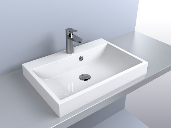 Умывальник мебельный Miraggio Varna 600 из искусственного мрамора 60x42 см 0000254