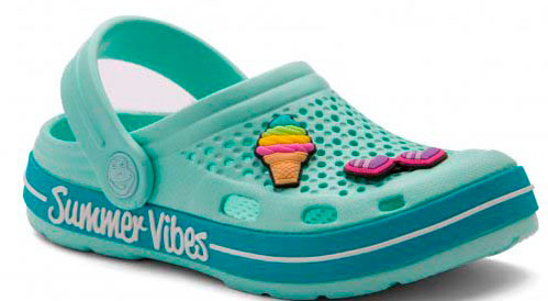 Сабо Coqui 6423 Lt. Mint/Turquoise Summer + Amulet р.EUR 34/35 бірюзовий