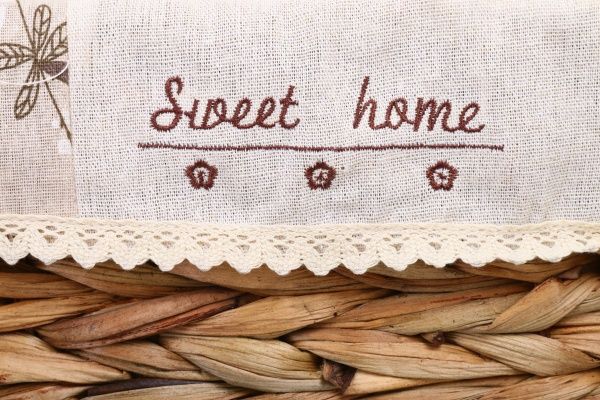 Корзинка плетеная Tony Bridge Basket с текстилем 38х28х16 см XTA19-61AB-3 