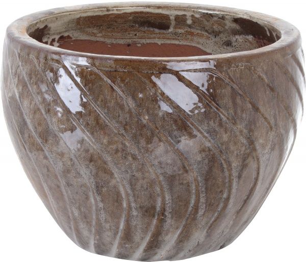 Кашпо Viet Thanh Ceramic завиток 40х29 см VT.10944-2 круглый коричневый 
