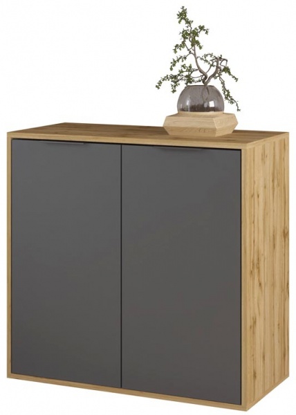 Комод SOKME 2Д Нитро дуб вотан/серый 