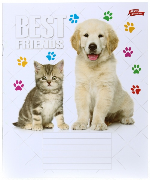 Зошит шкільний уф-лак 12 аркушів у клітинку в асортименті Мрії збуваються