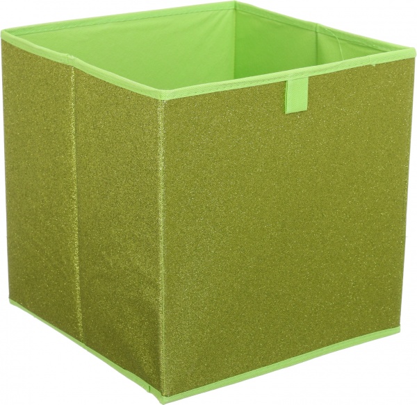 Ящик для зберігання складаний Glitter зелений 300x300x300 мм