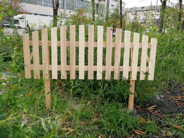 Парканчик садовий 500x1200 мм ясен/дуб