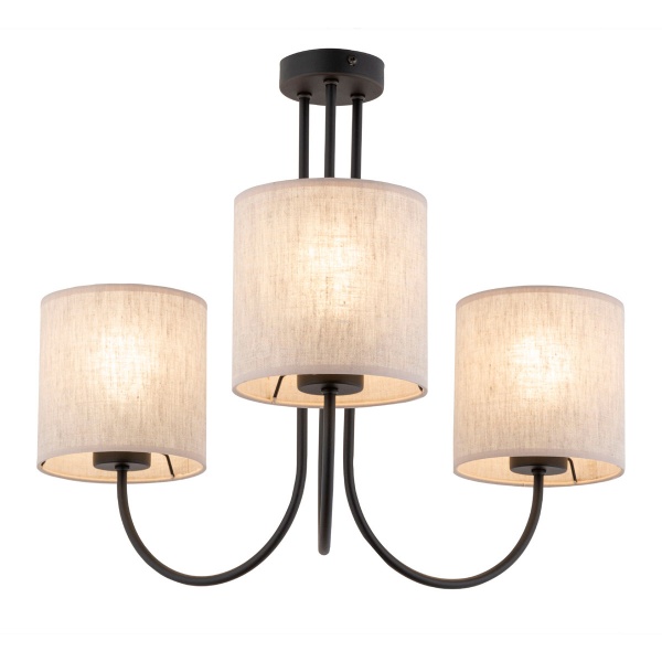 Люстра потолочная TK Lighting Torens 3PL-4631 3x15 Вт E27 черный/серый 