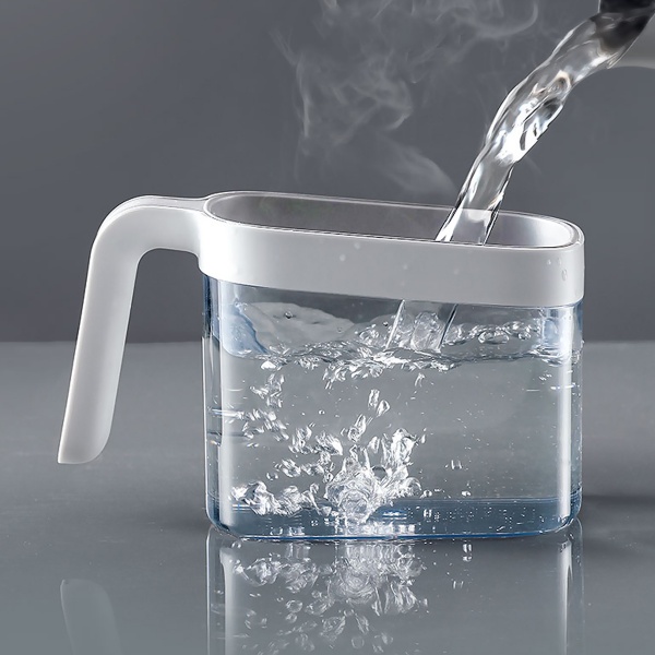 Набір банок на підставці з 3-ма ємностями для зберігання KP-12 WHITE/GRAY