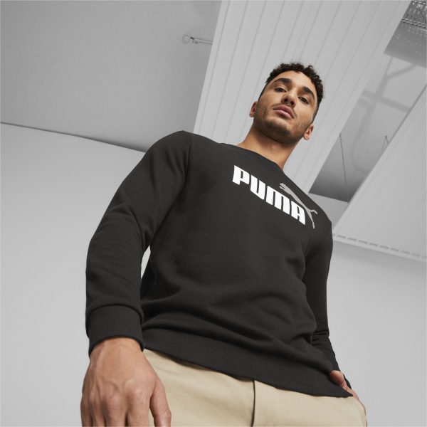 Свитшот Puma ESS+ 2 COL BIG LOGO CREW TR PUMA BLACK-P 58676361 р.M черный