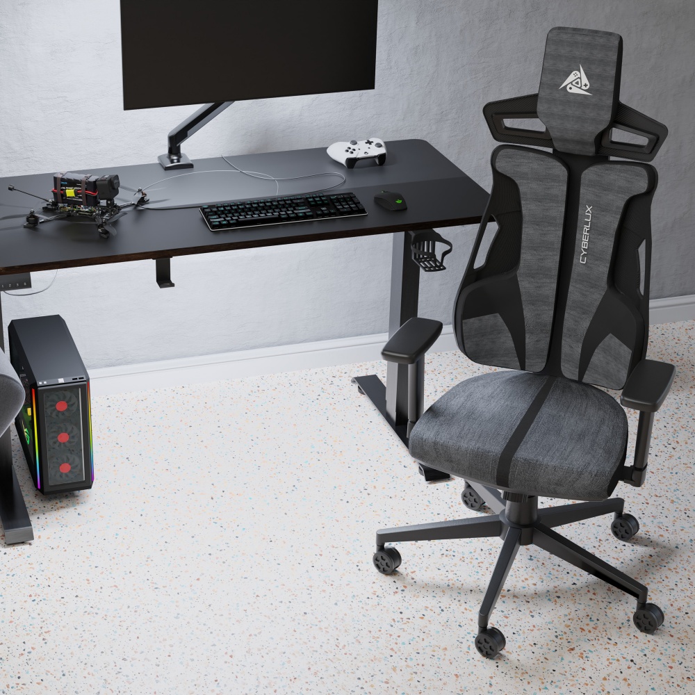 Кресло игровое Cyberlux V8 Fabric серый