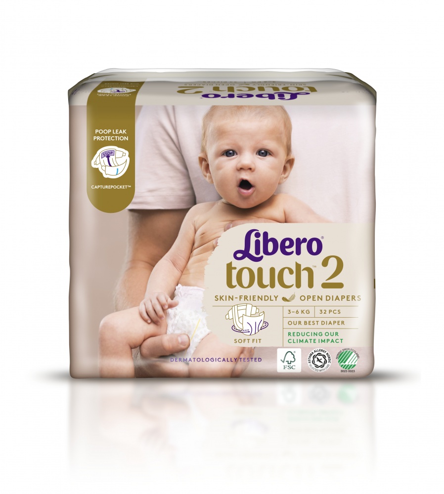 Подгузники-трусики Libero Touch 2 3-6 кг 32 шт.
