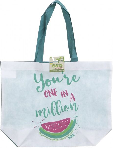 Экосумка Арбуз белый с рисунком 