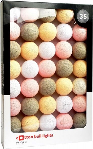 Электрогирлянда Котоновые шарики PEARLS LIGHT лампа накаливания 35 ламп