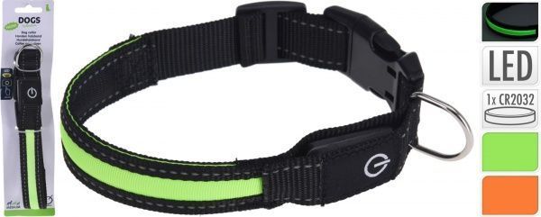 Ошейник для собак с подсветкой 34-41х2,5 см в ассортименте