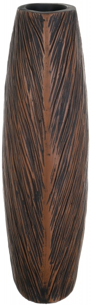 Ваза полирезиновая коричневая Browny 16х10х34 см