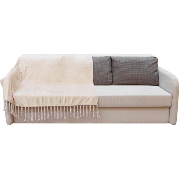 Плед La Nuit Fringe 140x180 см бежевый