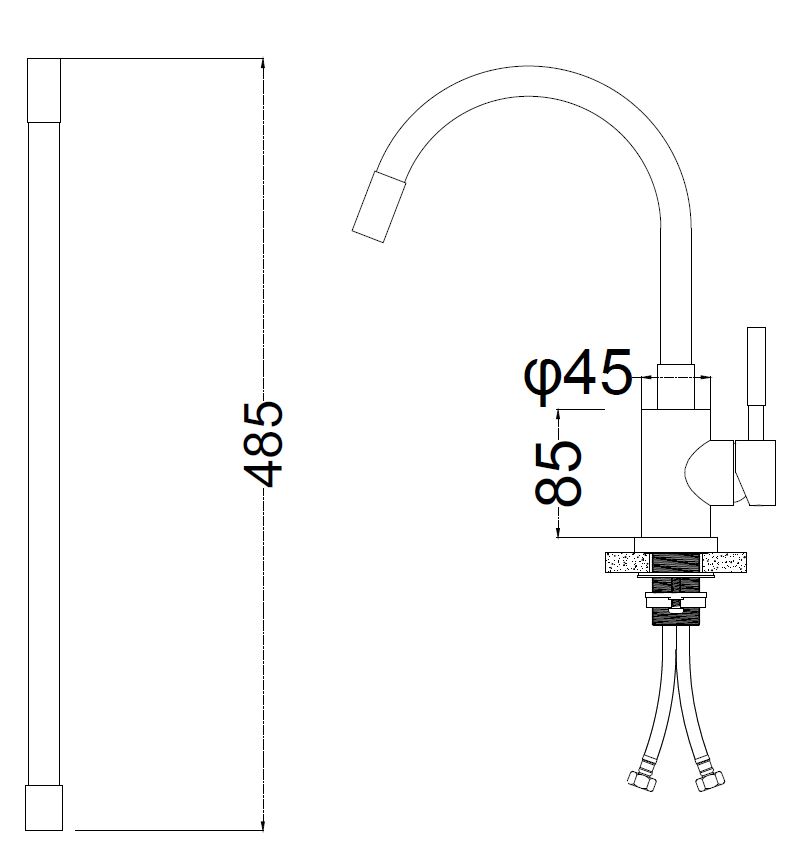 Смеситель для кухни Mixxen ИНОКС бежевый MXIN0419BG