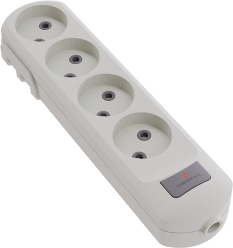 Колодка Neomax без заземления 4 гн. без выключателя белый NX502400