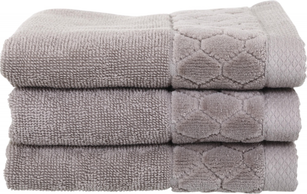 Рушник махровий VELOUR CELLS 33x50 см тауп La Nuit