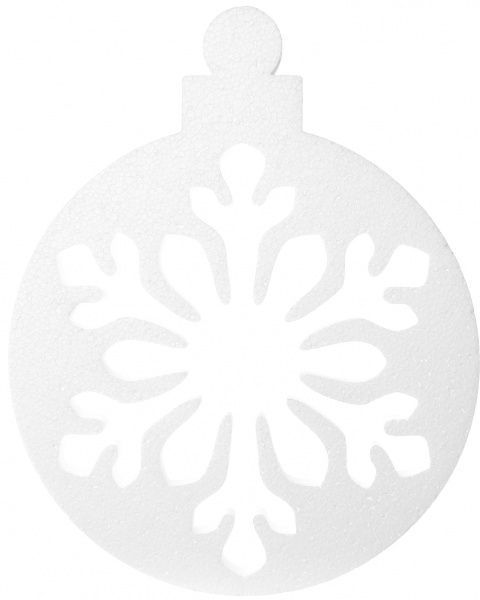 Іграшка на ялинку зі сніжинкою 