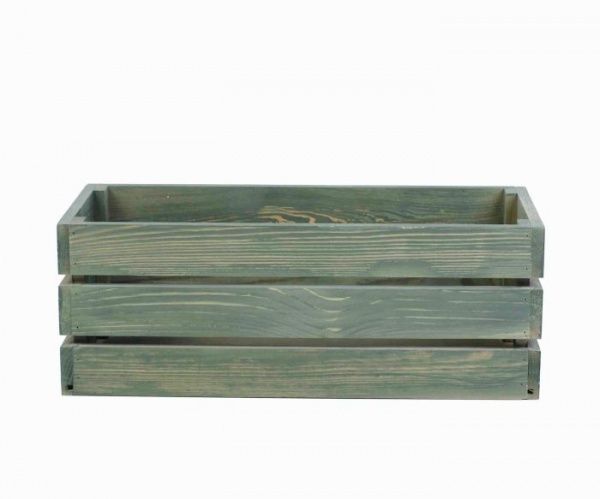 Кашпо дерев'яне Korobyaky 021 Нарден 47х20х17 прямокутний зелений 