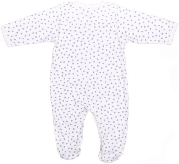 Комбинезон детский Bambinelli серая звездочка р.74 белый с рисунком 