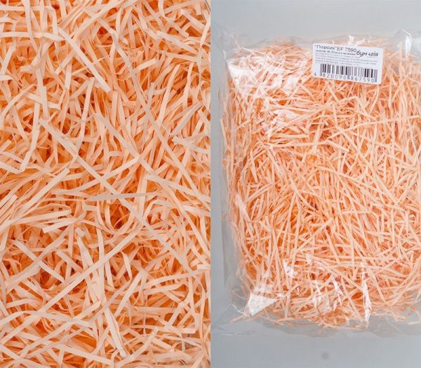 Наполнитель бумажный Бумагия Экофиллер 50 г персиковый 