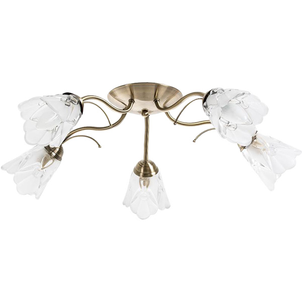 Люстра Accento lighting Evridika ALSQ-MD37618/5 5x60 Вт E14 античная латунь