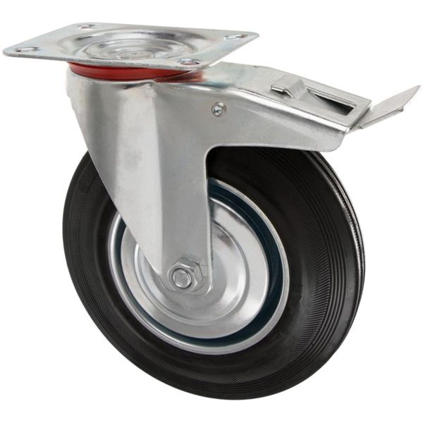 Колесо поворотное с площадкой и тормозом d160 АБ