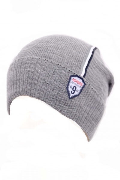 Шапочка детская для мальчиков Kraft+ р.48-50 серый меланж 2309 