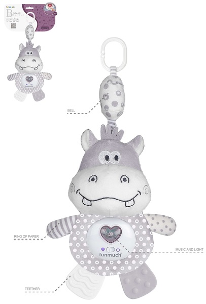 Подвеска Funmuch Маленький бегемотик со световыми эффектами 6756813