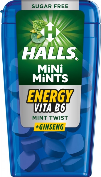 Конфеты Halls мини минтс со вкусом мяты и витамином без сахара В 12,5г