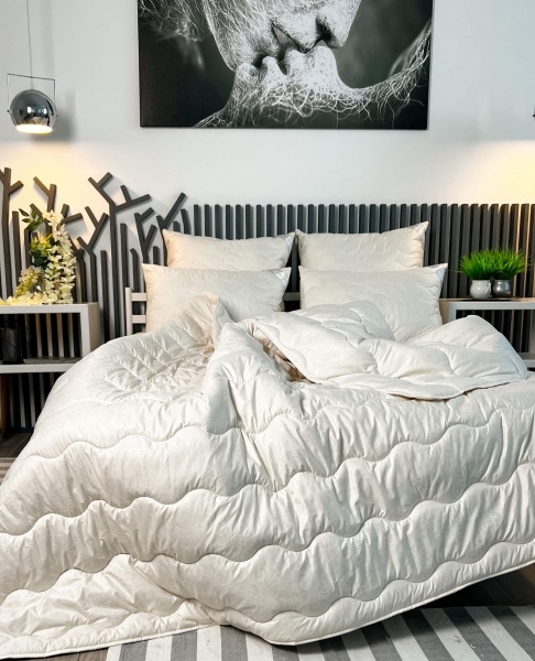 Ковдра шерстяна Ковдра ТМ ARCLOUD Vanilla Dream 140 x 205 см 140x205 см ARCLOUD 1001 Бежева