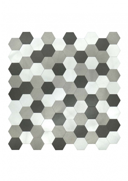 Декоративная панель EMERGO самоклеющая Шестигранная Алюминий Home Inspire 