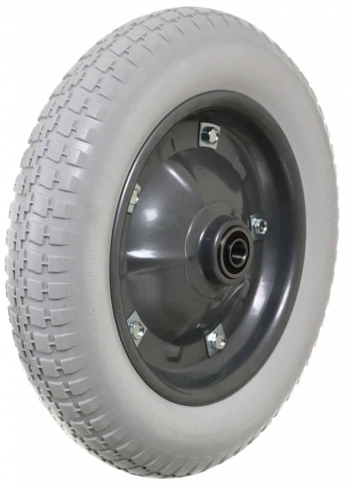 Колесо пенополиуретановое для тачки 3.00-8 (3.00x8) серое 350 мм
