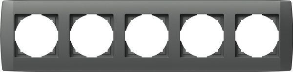 Рамка пятиместная TEM Logiq универсальная антрацит OQ50AT-U
