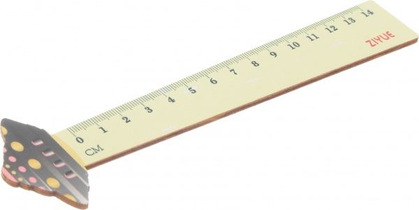 Линейка Космическая тарелка разноцветная 14 см