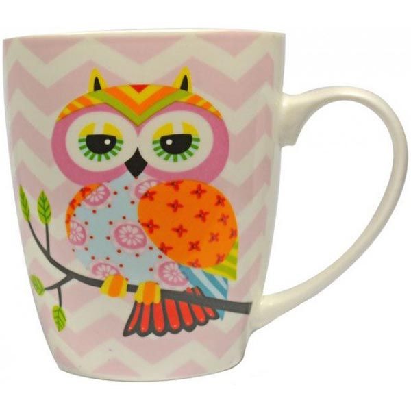 Кружка порцелянова Сова на гілці 360 мл