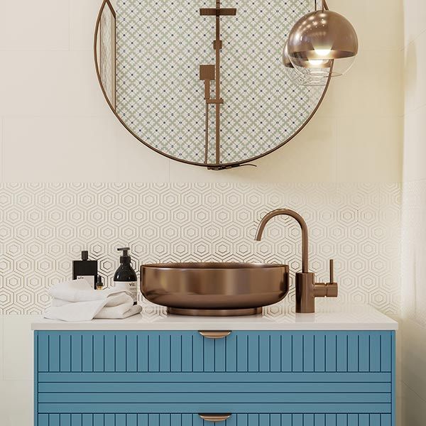 Плитка Golden Tile Arcobaleno Argento №5 айворі 9МА451 20x50 