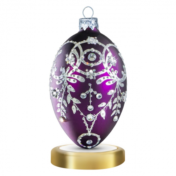 Ялинкова іграшка Маркіза де Севіньє 11 см фіолетовий MDS002