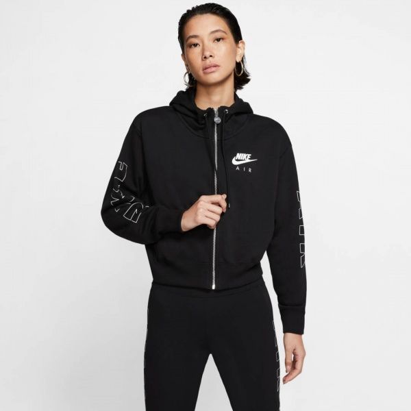 Джемпер Nike W NSW AIR HOODIE FZ FLC BB CJ3041-010 р. S чорний