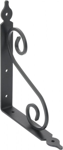 Держатель для полок REI черная ковка 300х250 мм