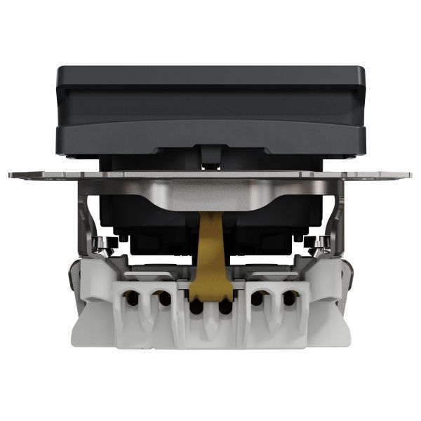 Розетка силова із заземленням Schneider Electric Sedna Design зі шторками з кришкою чорний SDD114024