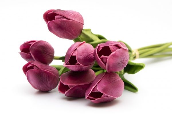 Букет тюльпанов искусственный 7 шт., 30 см пурпурный Home Seasons Decor