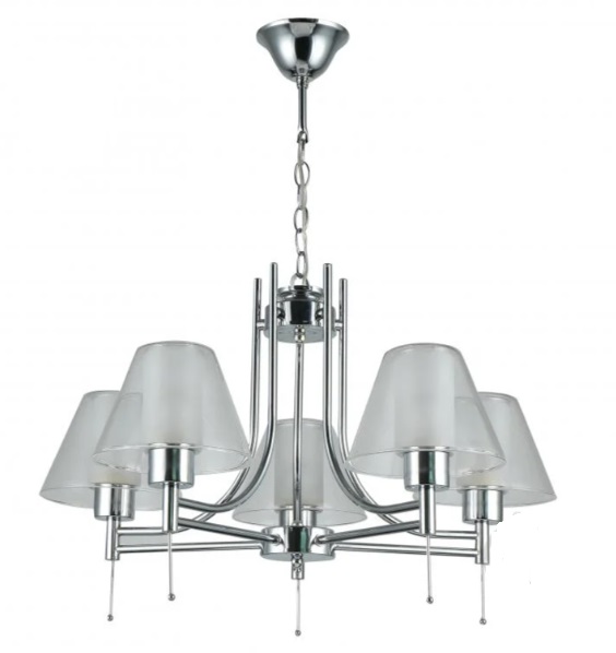 Люстра Miorro Cristallo 580x630 мм 5x40 Вт E14 хром 51-311-033