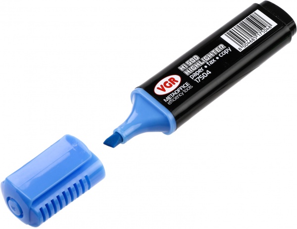 Маркер текстовый VGR HI500 неон 2-4 мм Я15693_17504 ярко-голубой 