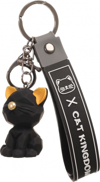 Брелок Кот на удачу черный