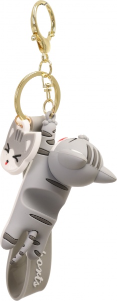 Брелок Кіт на удачу сірий