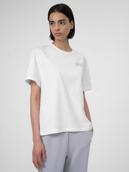 Футболка 4F 4FSS23TTSHF344-10S р.XS білий